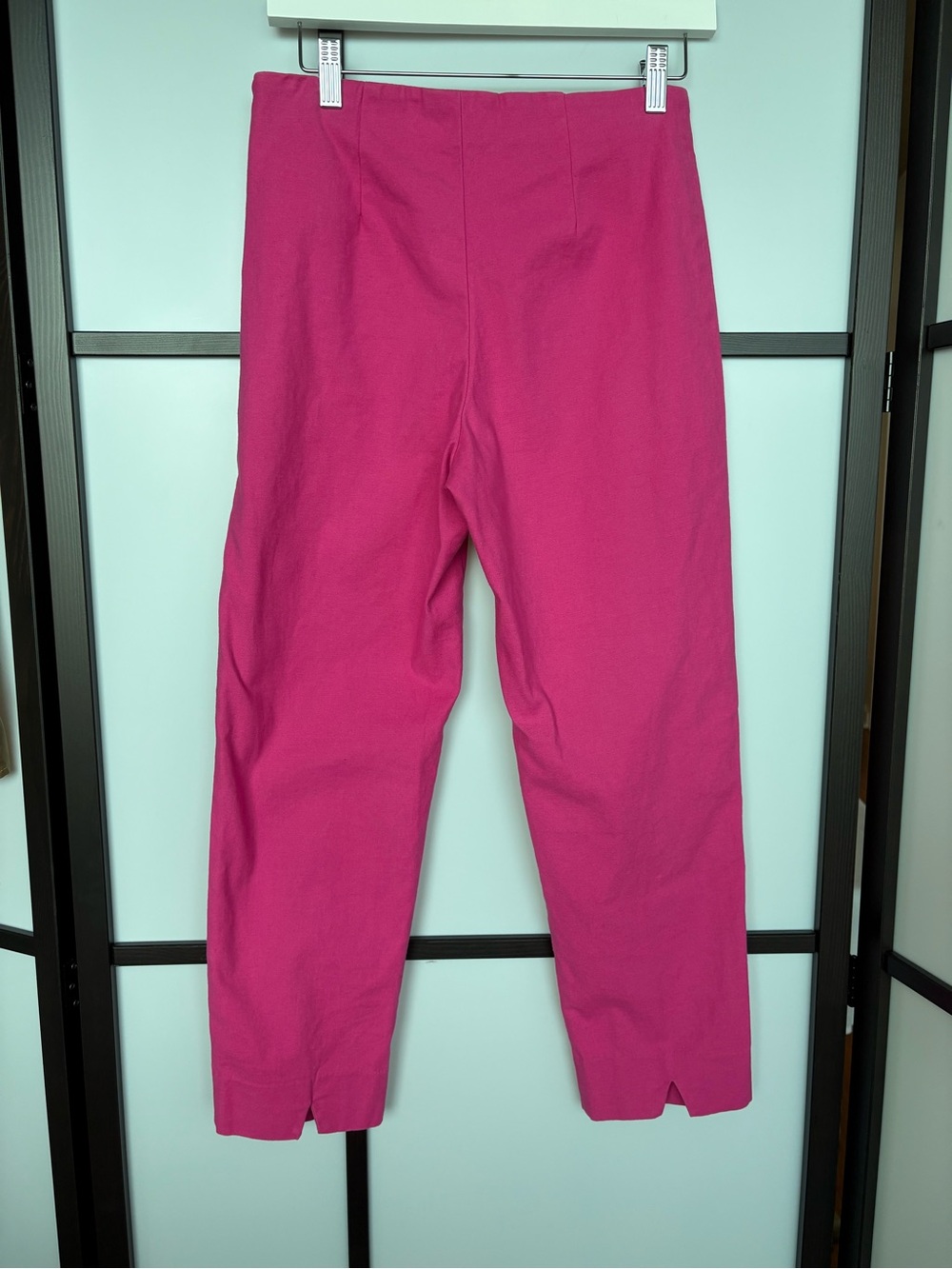 Frances Valentine Pink Cropped Stretch Pants Size 6 Cotton Blend Ankle Slim - Picture 12 of 13